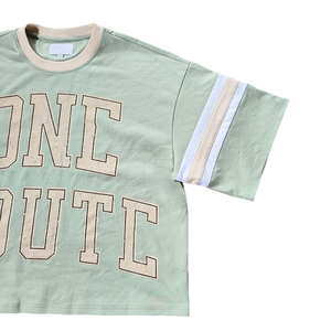 T-shirt à manches courtes pour homme, style hip-hop, coupe ample, en molleton épais 380g, col rond, imprimé, avec design à 2 panneaux - Product Image 4