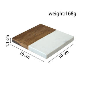 Vente flash - Sous-verres de luxe de haute qualité en pierre, marbre et bois d'acacia pour boissons, mariage, maison - Product Image 6