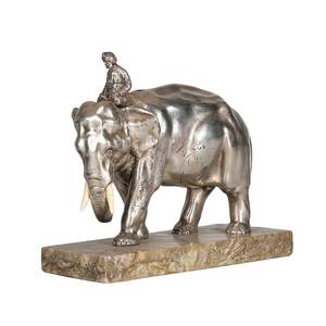 Sculpture élégante d'éléphant en aluminium pour la décoration d'étagères, la mise en valeur des consoles et la décoration intérieure résidentielle de luxe - Product Image 1