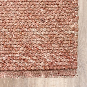 Modern Scandinavian Abstract Wool/Cotton Eco-Friendly <b>Flat</b> Pile Handmade Braided <b>Woven</b> Area <b>Rugs</b> for Bedroom - Product Image 5