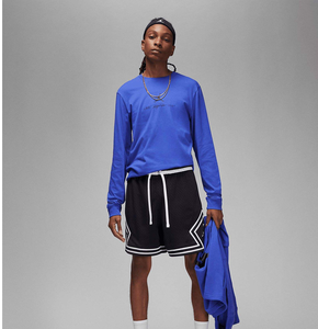 Shorts de basketball d'été 2026 pour hommes grandes tailles, 100 % polyester mesh, noir et blanc, respirant, confortable, séchage rapide, taille élastique, rayé - Product Image 3