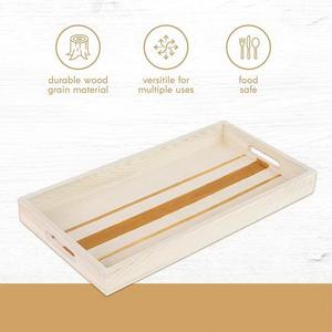 Bandeja de Servicio de Madera para Restaurante y Hotel, Tabla de Madera Maciza para Té y Café, Hecha de Madera de Pino para un Aspecto Elegante - Product Image 6