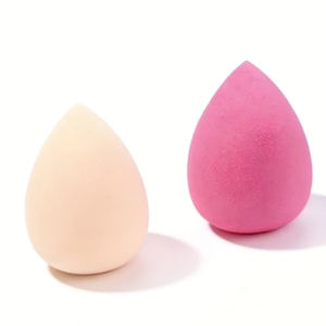 Éponge à maquillage sans latex, couleur neutre, vitamine E, ensemble de pinceaux à maquillage violet foncé 15 pièces avec éponge - Product Image 3