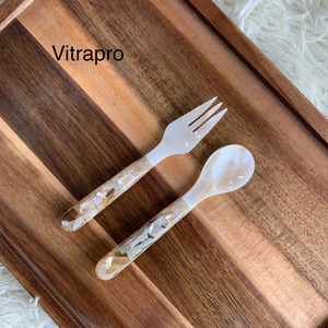 Natural Handcrafted Mother of Pearl Spoon Luxury <b>Shell</b> Chopstick Rest Set for Dining Table Decor - Macy - Product Image 4
