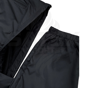 OEM High Quality Wind Breaker Polyester Nylon Tracksuit <b>Black</b> <b>Windbreaker</b> Set - Product Image 4