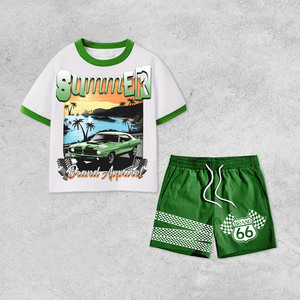 Premium 200 GSM Polyester Interlock T Shirt And Shorts Set Black <b>White</b> <b>Panel</b> Sublimation Custom Logo 2 Pieces Sets - Product Image 1