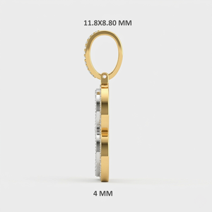 จี้ตัวอักษร R แบบกำหนดเอง เงินแท้ 925 ชุบทอง 18K ประดับเพชรโมอิสซาไนต์ สไตล์ฮิปฮอป เครื่องประดับแบบ Iced Out - Product Image 3