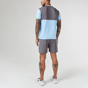 Men's Casual <b>Knitted</b> Solid Two-Piece Summer Shorts <b>Set</b> with Short Sleeve T-Shirts and Premium Quality Fabric - Product Image 3