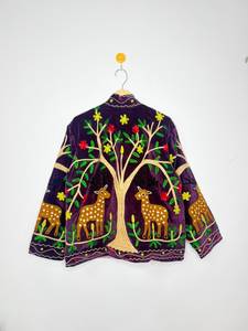 Wholesale Handmade <b>Velvet</b> Suzani Embroidered Woven <b>Jacket</b> <b>Women</b> Boho Luxury Floral Ethnic Vintage Artisan Statement Outerwear - Product Image 4