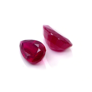 Rubis naturels de Bangkok, formes poire calibrées 9x13mm, pierres précieuses de rubis naturelles facettées en vrac pour la fabrication de bijoux, prêtes à l'emploi - Product Image 5