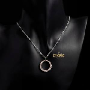 Collier avec pendentif en diamant plaqué or en argent sterling 925 de qualité supérieure Zyorio Jewels pour femmes, bijoux de luxe pour fiançailles et mariage, boîte cadeau - Product Image 5