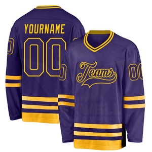 Jersey de Hockey sobre Hielo Personalizado para Hombre, Sublimado, Cuello en V, Absorbente de Humedad, 280g, Poliéster, Manga Tres Cuartos, Corte Regular para Adulto, 3D - Product Image 5