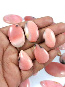 Wholesale Radha Arts <b>Pink</b> Opal Cabochon Natural Polished Gemstone Necklace Pendant Jewelry Making 20mm-35mm Rajasthan - Product Image 2