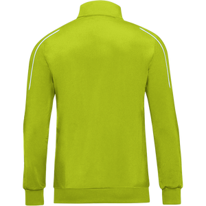 Men's Lime Green Fleece Jacket Full Zip Stand Collar Sporty Regular Sleeve Polyester Autumn Wear - Product Image 2