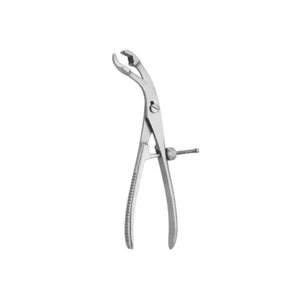 Verbrugge Bone Clamp with Curved Serrated Jaws Ratchet Lock Reusable for General Surgery Use - Product Image 1