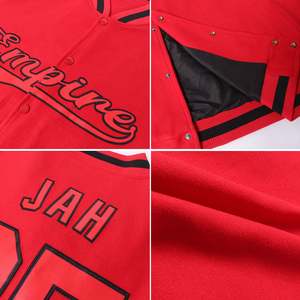 La Mejor Opción, Chaqueta de Béisbol Personalizada Tipo Letterman, Cierre de Broches, Uniforme de Equipo, Nombre y Número Personalizados, Proveedor de Ropa Deportiva OEM - Product Image 5