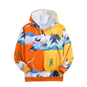 Custom Digital Sublimation Printed Waterproof Knitted Lined Oversized Men's Pullover Hoodie Factory Direct Hooded Collar for - Product Image 1