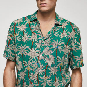 Camisa de Verano para Hombre, Doble Botonadura, Cuello Clásico, Logotipo Personalizado, Moda Casual, Manga Corta, Antiarrugas, Algodón - Product Image 5