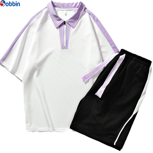 Conjunto Corto Personalizado para Hombre, Camisetas Polo Holgadas de Verano de Alta Calidad, Traje Deportivo Informal con Parches, Conjunto Deportivo para Correr de Manga Corta - Product Image 3