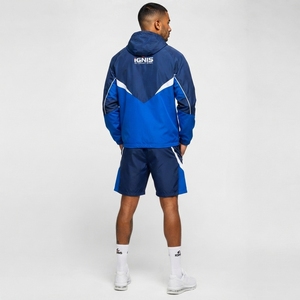 Ensemble de survêtement coupe-vent pour hommes, veste de sport résistante au vent, short à taille élastique, vêtements d'entraînement confortables pour le quotidien - Product Image 3