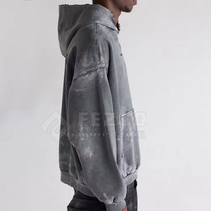 Sweat-shirts à capuche pour hommes respirants et à séchage rapide pour l'hiver - Tissu en polaire polyester/coton - Product Image 5