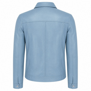 Chaqueta de Cuero Genuino para Hombre, Diseño Frontal Recubierto de Cuero Vacuno, Alta Calidad, Nuevo Estilo de Moda, Mejor Precio, Hecho en Pakistán - Product Image 3