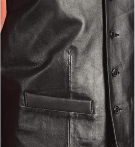 Gilet en cuir d'agneau pour homme Scully - Product Image 3