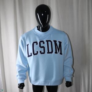 Sudadera LCSDM con cuello simulado, 450 GSM, nombre personalizado, bordado con apliques, corte holgado, 100% algodón, felpa francesa. - Product Image 3