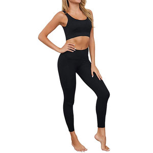 Women Sleeveless Yoga Set Stretch Fit <b>Top</b> <b>And</b> <b>Leggings</b> Ideal For Fitness Workout Yoga <b>And</b> Daily Activewear - Product Image 4