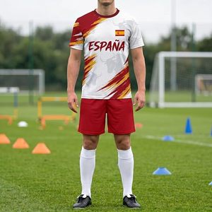 Camiseta Deportiva de la Selección Nacional de España, Manga Corta, Poliéster, con Diseño de la Bandera Española - Product Image 3