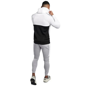 Ensemble de survêtement personnalisé pour hommes, veste à capuche zippée et pantalon de jogging, vêtements de sport, tenue athlétique scolaire, fabrication de vêtements en gros - Product Image 2