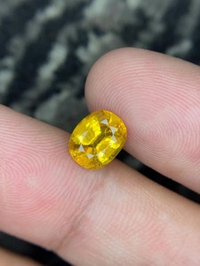 Zafiro amarillo natural, piedra preciosa suelta facetada ovalada para hacer joyas, anillo, colgante, pendientes, regalo para mujer - Product Image 6