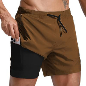 Shorts de sport personnalisés pour hommes, style streetwear, pour l'entraînement et la course estivale, coupe athlétique - Product Image 1