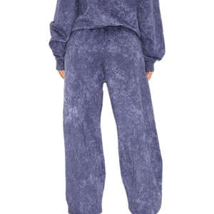 Conjunto Deportivo de Invierno para Mujer, Talla Grande, Color Sólido, 100% Algodón, Sudadera con Capucha y Pantalones Jogger de Dos Piezas - Product Image 3