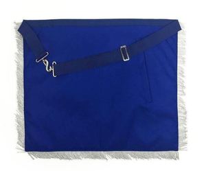 Premium Masonic Leather Vintage Embroidered Blue Apron Freemason Lodge Regalia Traditional Fraternal Wear Nickel-Free Adjustable - Product Image 3