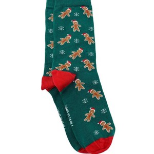 Chaussettes noires à motif de bonhomme en pain d'épices de Noël, chaussettes pour hommes à impression numérique, respirantes, chaussettes d'été pour hommes, personnalisées - Product Image 1
