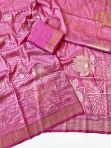 Sari en jacquard de designer Jari avec bande Meenakari et bordure Kanni – Collection Spéciale Festive - Product Image 4