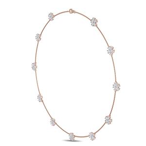 Magnifique collier pendentif en or rose 9K avec diamants de laboratoire, 4,73 carats au total, forme poire, bijou suspendu - Product Image 1