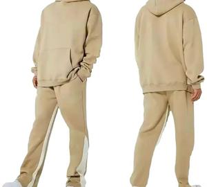 2025 OEM Custom Design Flared <b>Set</b> For Men Thick Fleece 100% Cotton Two Piece Hoodie And Flare <b>Sweat</b> Pants Suit Stacked Joggers - Product Image 5