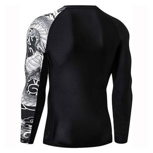 Hauts de compression MMA pour hommes, t-shirt à manches longues personnalisé, rashguard haute performance pour l'entraînement BJJ et le grappling - Product Image 2