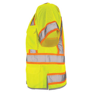 Chaleco Reflectante de Alta Visibilidad para Hombre, Transpirable, con Logotipo Personalizado, para Trabajo Táctico, Seguridad, Industria y Construcción - Product Image 3