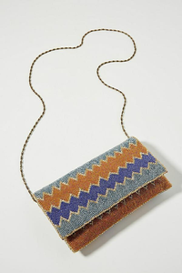Vintage Style Cotton Beaded Clutch <b>Purse</b> with Intricate Hand Embroidery Rectangular Shape for Women Girls Party Use - Product Image 2