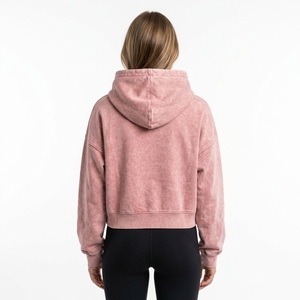 Women <b>Pink</b> Oversized <b>Hoodie</b> Black Leggings Set Casual Streetwear Cropped Pullover Sweatshirt Athletic Two Piece Outfit - Product Image 2