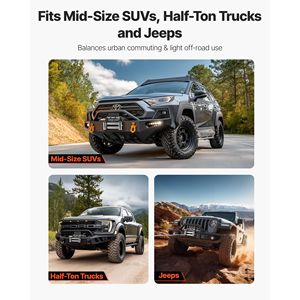 Cabrestante Eléctrico de 12V CC con Capacidad de Carga de 4536 kg (10000 lb) para Camiones, con Cable de Acero de 21/64 x 65 pies y Control Remoto Inalámbrico y por Cable - Product Image 2