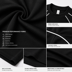Camiseta Deportiva Extra Grande Personalizada para Hombre, de Secado Rápido, Poliéster, para Entrenamiento Atlético, Transpirable, para Gimnasio, Running, Fitness, Uso Casual, OEM - Product Image 5