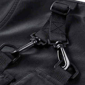 High Quality Waterproof Men's <b>Techwear</b> <b>Jacket</b> Tactical Streetwear Multi-Pocket Cyberpunk Cargo Hooded Windbreaker Utility Coat - Product Image 6