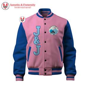 Chaquetas Universitarias Bordadas de Alta Calidad de la Hermandad Jack and Jill, Chaqueta de Béisbol Personalizada para Hombre, Chaqueta Universitaria para Mujer - Product Image 4