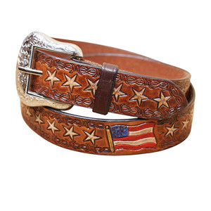 Western <b>Cowboy</b> Leather <b>Belt</b> - Product Image 2