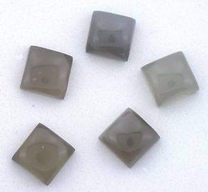 Pierre de lune grise naturelle de qualité, cabochon carré arc-en-ciel, dos plat, pierre précieuse en vrac pour la fabrication de bijoux, bracelet pour elle - Product Image 1