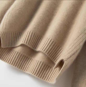 เสื้อสเวตเชิ้ตคอกลมสีเขียวมะกอกสำหรับผู้หญิง ปี 2026 ผ้าฝ้ายถัก 100% สีพื้นเรียบง่าย แขนยาว สวมใส่สบายในฤดูใบไม้ร่วง - Product Image 3